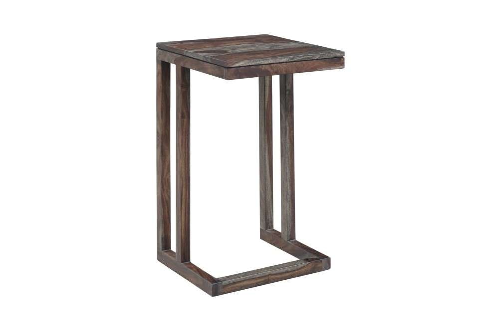 Porter Designs -  Fall River Solid Sheesham Wood End Table, Gray - 05-117-12-4421 veiw 1