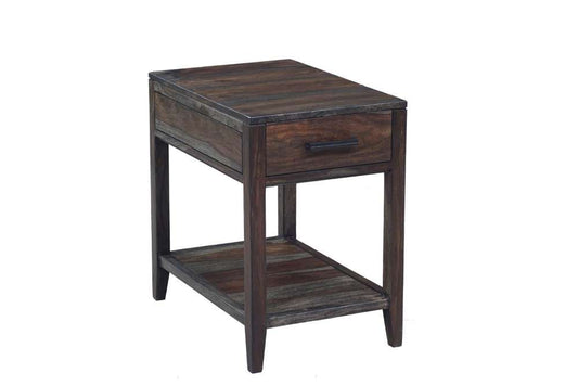 Porter Designs -  Fall River Solid Sheesham Wood End Table, Natural - 10-117-01-4496 veiw 1