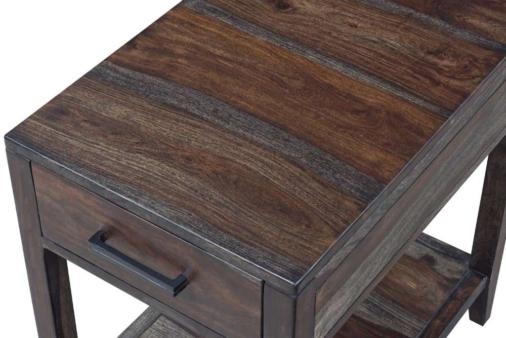 Porter Designs -  Fall River Solid Sheesham Wood End Table, Natural - 10-117-01-4496 veiw 7
