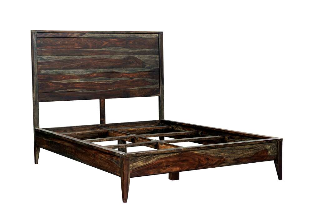Porter Designs - Fall River Solid Sheesham Wood King Bed, Gray - 04-117-17-4482-KIT veiw 1