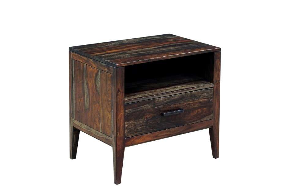 Porter Designs -  Fall River Solid Sheesham Wood Nightstand, Gray - 04-117-04-4475 veiw 1