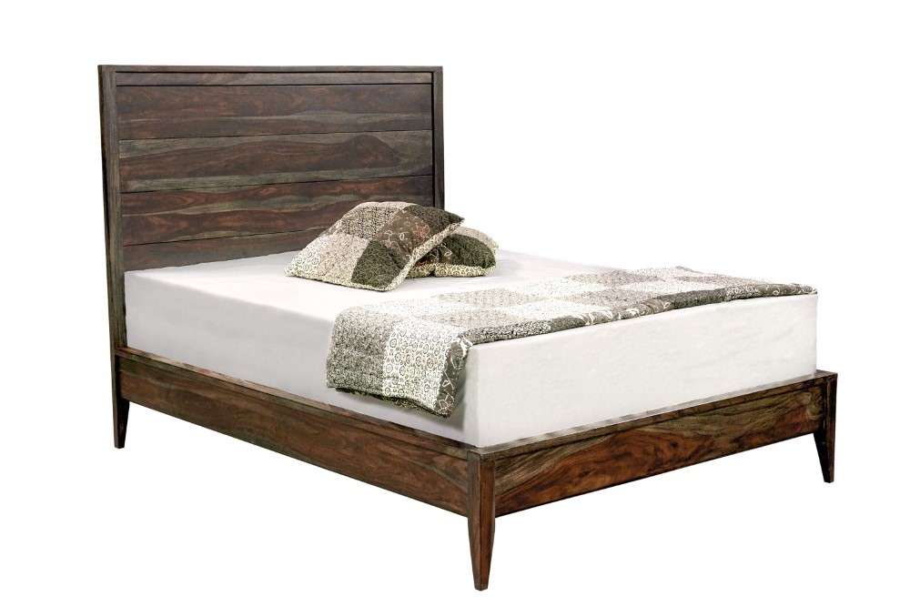 Porter Designs -  Fall River Solid Sheesham Wood Queen Bed, Gray - 04-117-14-4479-KIT veiw 1