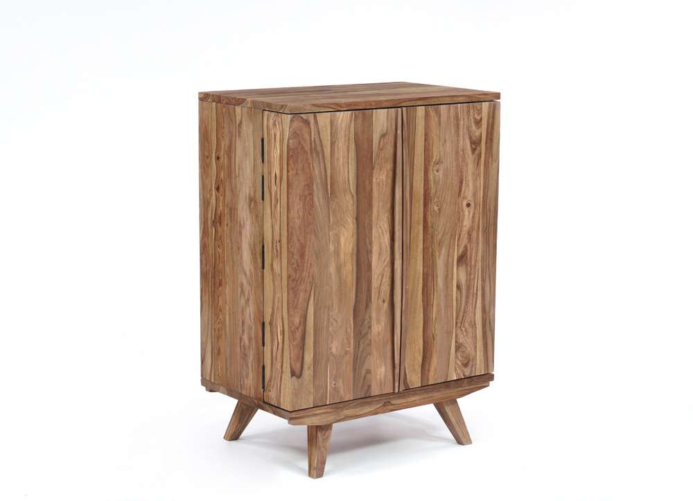 Porter Designs - Fusion Solid Sheesham Wood Bar Cabinet, Natural - 07-117-30-6734N veiw 1