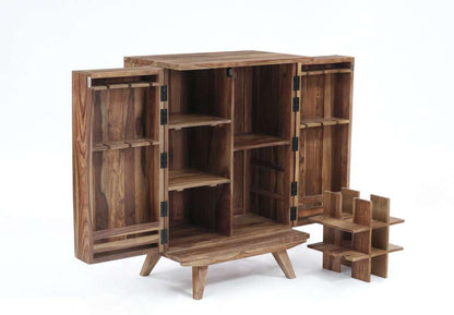 Porter Designs - Fusion Solid Sheesham Wood Bar Cabinet, Natural - 07-117-30-6734N veiw 6