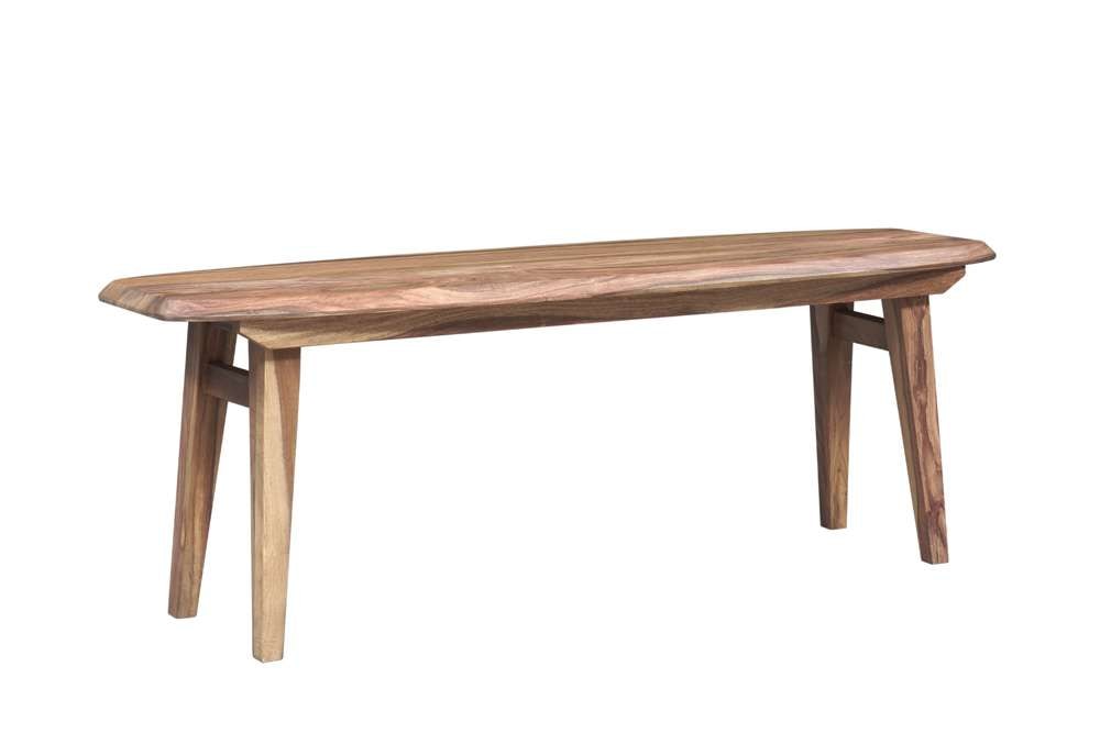 Porter Designs - Fusion Solid Sheesham Wood Dining Bench, Light Brown - 07-117-13-6730 veiw 1