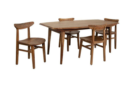 Porter Designs -  Fusion Solid Sheesham Wood Dining Table, Natural - 07-117-01-6730 veiw 5