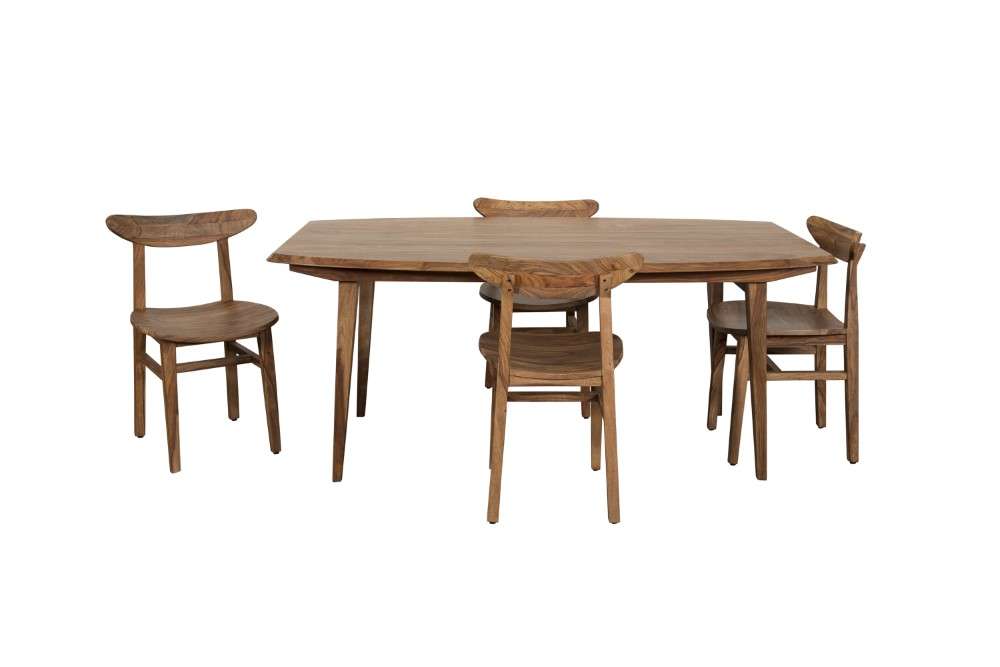 Porter Designs -  Fusion Solid Sheesham Wood Dining Table, Natural - 07-117-01-6730 veiw 6