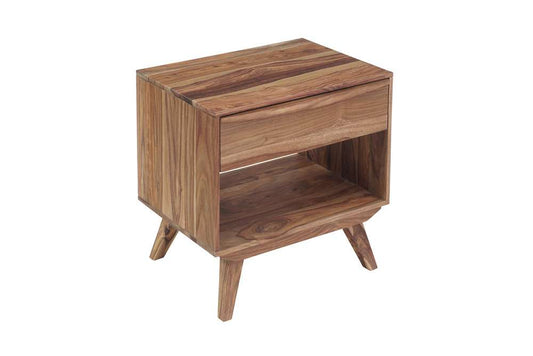 Porter Designs - Fusion Solid Sheesham Wood Nightstand Table, Natural - 04-117-04-6750N veiw 1
