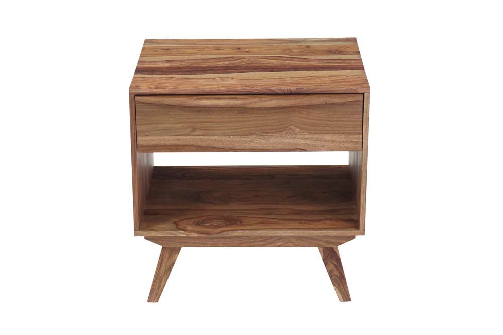 Porter Designs - Fusion Solid Sheesham Wood Nightstand Table, Natural - 04-117-04-6750N veiw 2