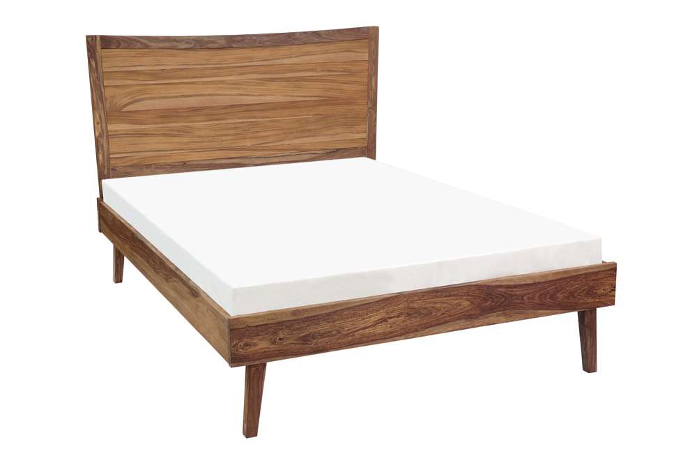 Porter Designs - Fusion Solid Sheesham Wood Queen Bed, Light Brown - 04-117-03B-6750N-KIT veiw 1