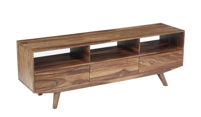 Porter Designs - Fusion Solid Sheesham Wood TV Stand, Light Brown - 06-117-03-6733N veiw 1