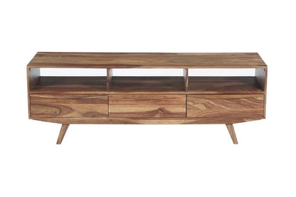 Porter Designs - Fusion Solid Sheesham Wood TV Stand, Light Brown - 06-117-03-6733N veiw 2