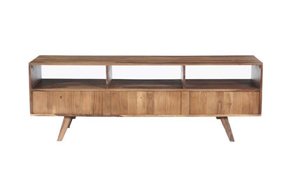 Porter Designs - Fusion Solid Sheesham Wood TV Stand, Light Brown - 06-117-03-6733N veiw 4