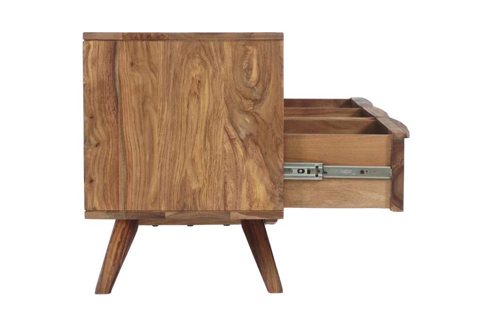 Porter Designs - Fusion Solid Sheesham Wood TV Stand, Light Brown - 06-117-03-6733N veiw 5
