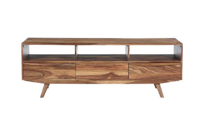 Porter Designs - Fusion Solid Sheesham Wood TV Stand, Light Brown - 06-117-03-6733N veiw 8