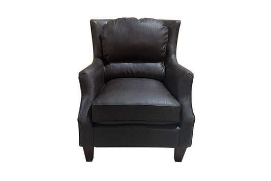 Porter Designs -  Garnett Crackle Leather Club Style Chair, Black - 02-201-06-522 veiw 2