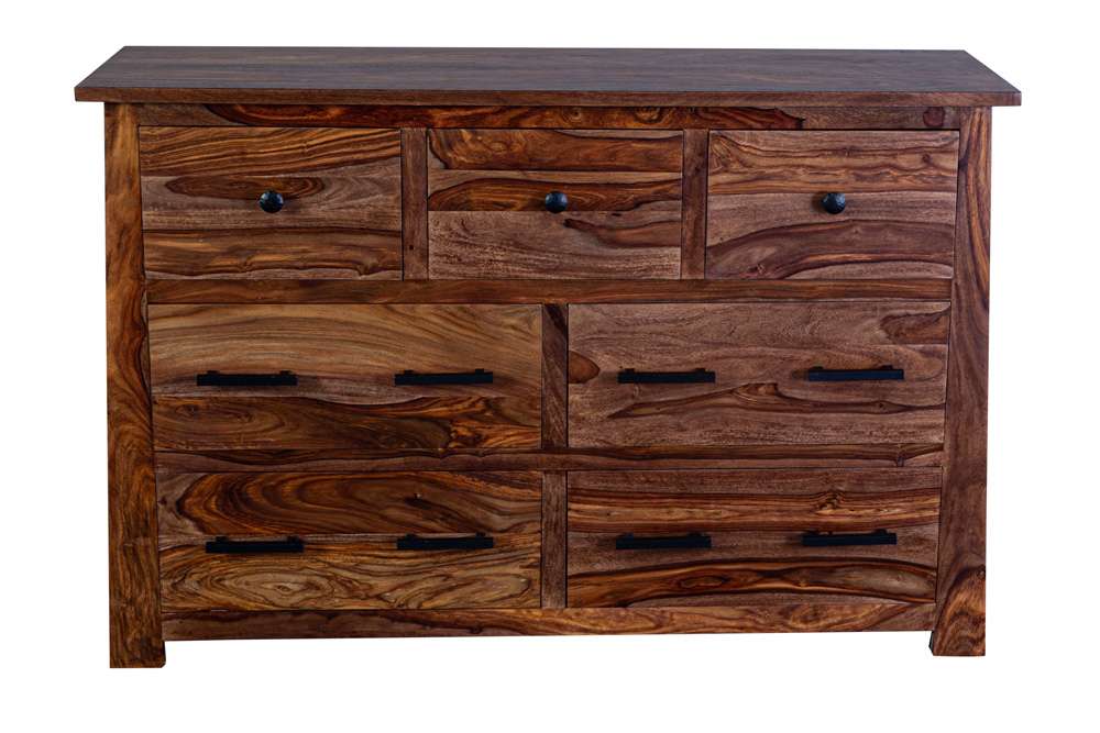 Porter Designs - Kalispell Solid Sheesham Wood Dresser, Brown - 04-196-01-2439 veiw 3