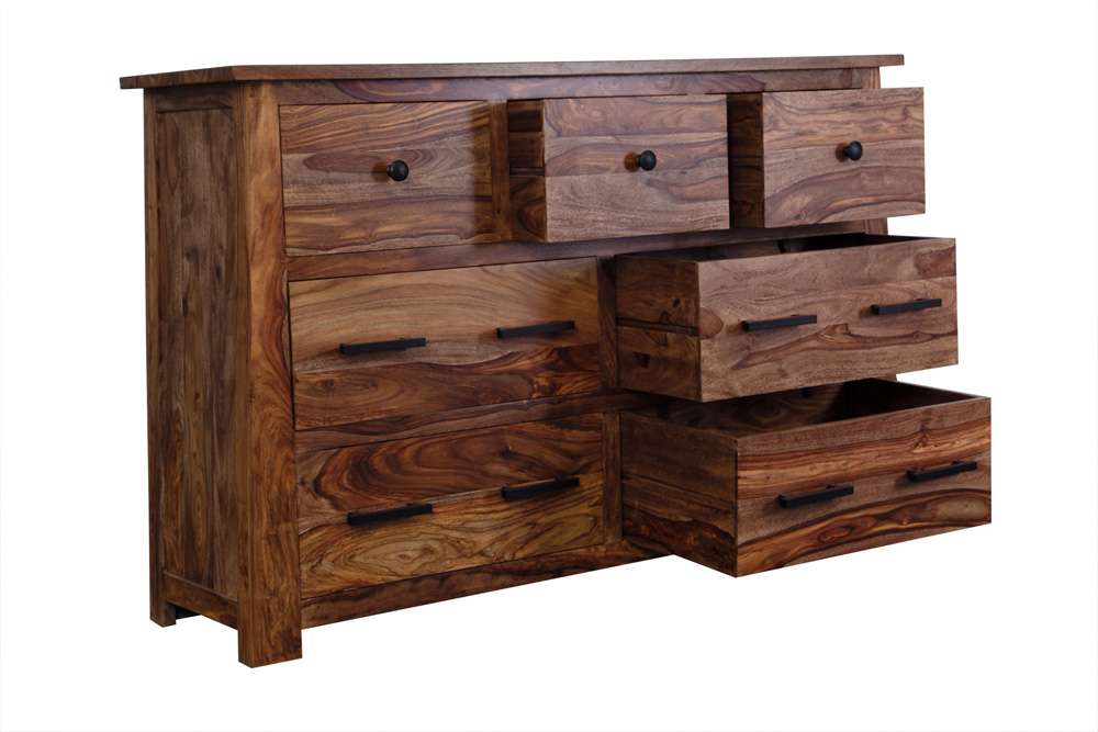 Porter Designs - Kalispell Solid Sheesham Wood Dresser, Brown - 04-196-01-2439 veiw 7