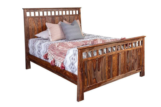 Porter Designs -  Kalispell Solid Sheesham Wood Queen Bed, Natural - 04-196-03B-2439-KIT veiw 1