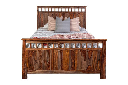 Porter Designs -  Kalispell Solid Sheesham Wood Queen Bed, Natural - 04-196-03B-2439-KIT veiw 3