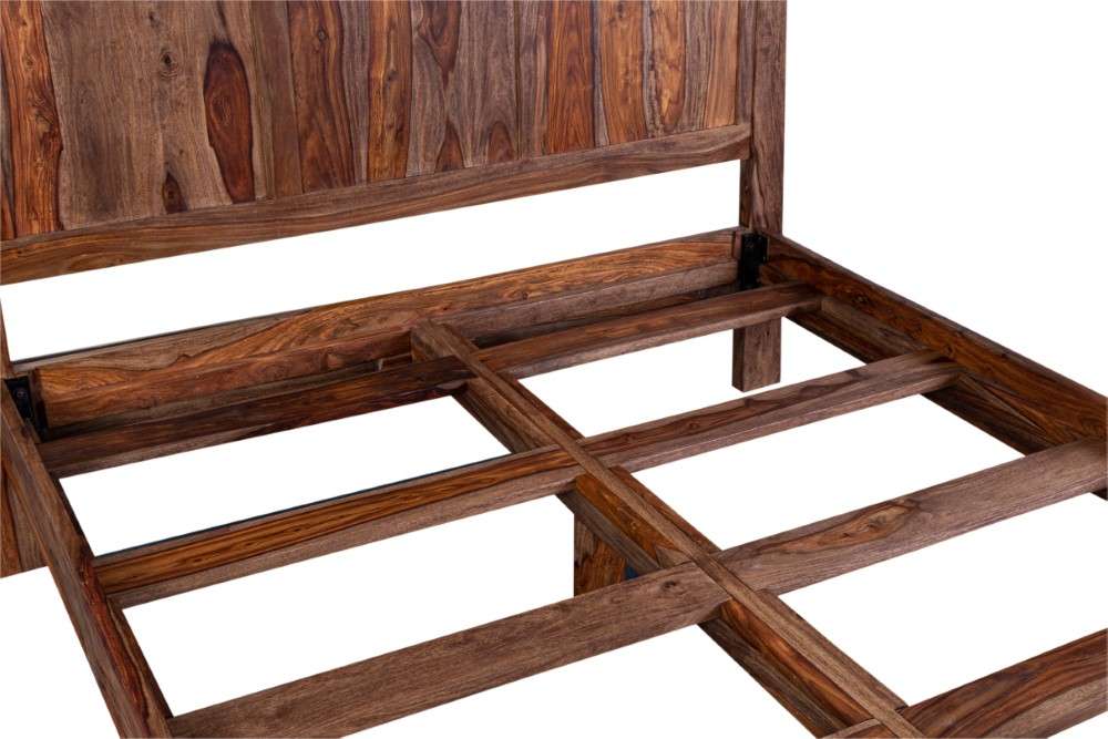 Porter Designs -  Kalispell Solid Sheesham Wood Queen Bed, Natural - 04-196-03B-2439-KIT veiw 5