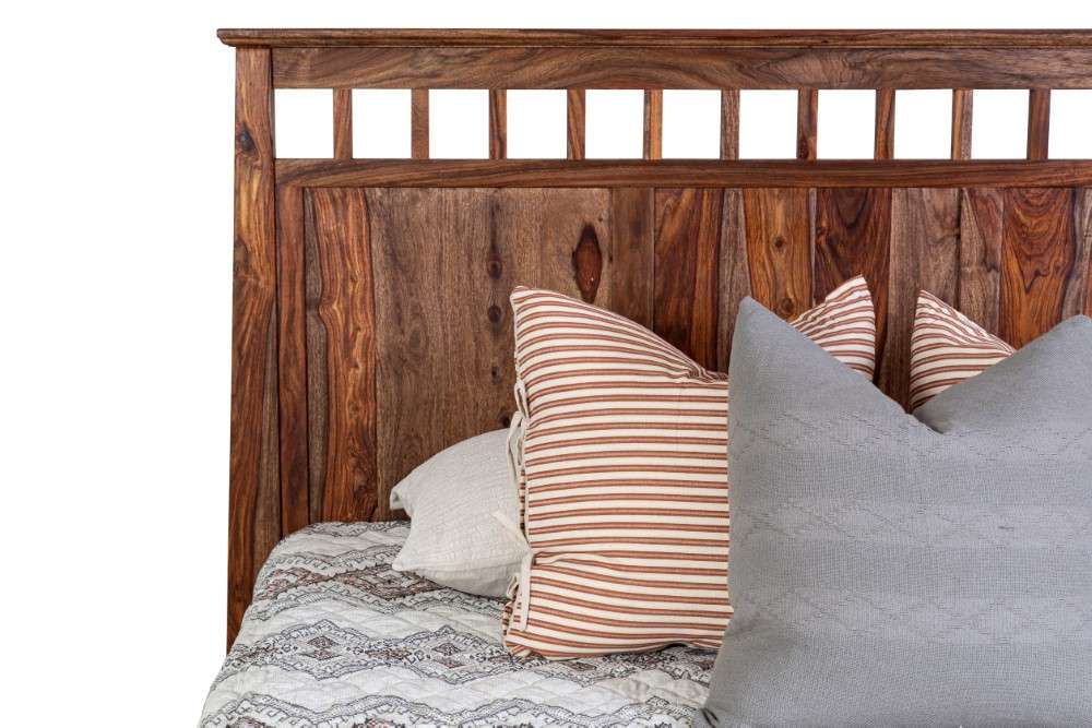 Porter Designs -  Kalispell Solid Sheesham Wood Queen Bed, Natural - 04-196-03B-2439-KIT veiw 6