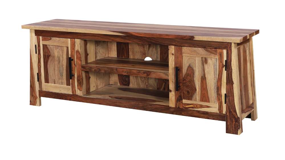 Porter Designs - Kalispell Solid Sheesham Wood TV Stand, Natural - 06-196-03-2419 veiw 1