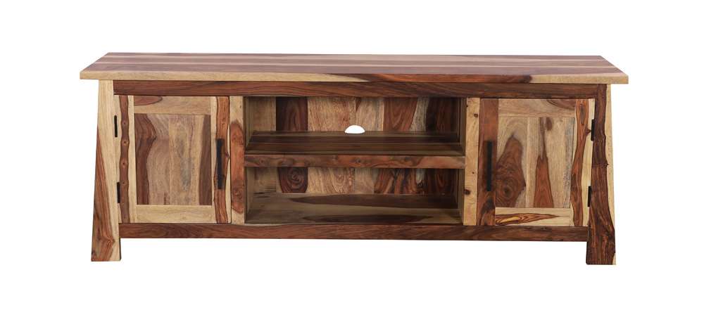 Porter Designs - Kalispell Solid Sheesham Wood TV Stand, Natural - 06-196-03-2419 veiw 2