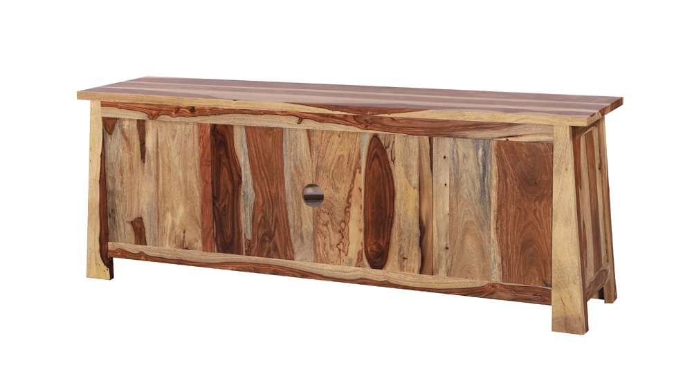 Porter Designs - Kalispell Solid Sheesham Wood TV Stand, Natural - 06-196-03-2419 veiw 3