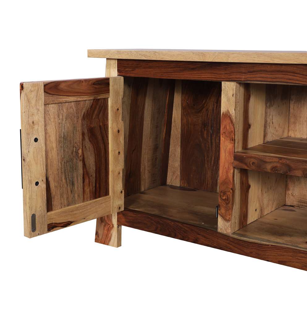 Porter Designs - Kalispell Solid Sheesham Wood TV Stand, Natural - 06-196-03-2419 veiw 5