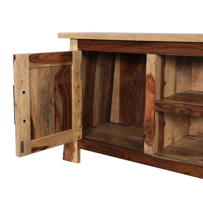 Porter Designs - Kalispell Solid Sheesham Wood TV Stand, Natural - 06-196-03-2419 veiw 5