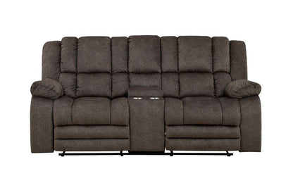 Porter Designs -  Knox Microfiber Reclining Console Loveseat, Gray - 03-201C-02-5213 veiw 2
