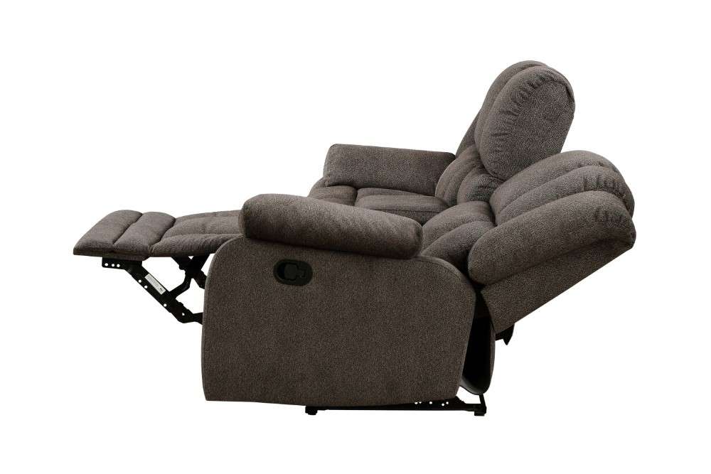 Porter Designs -  Knox Microfiber Reclining Console Loveseat, Gray - 03-201C-02-5213 veiw 3