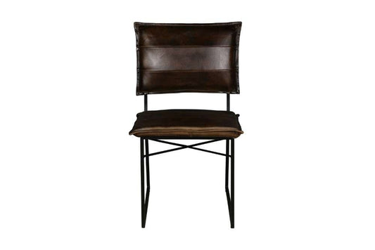 Porter Designs -  Malin Top Quality Leather Dining Chair, Dark Brown - 07-218-02-3406 veiw 2