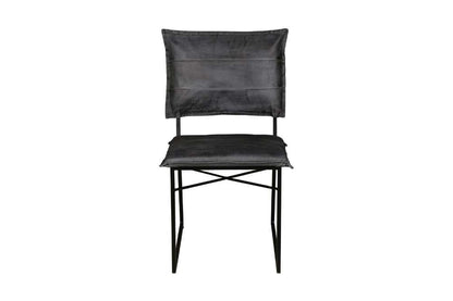 Porter Designs -  Malin Top Quality Leather Dining Chair, Gray - 07-218-02-3407 veiw 2