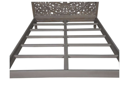 Porter Designs - Mandala Hand Carved Motif Queen Bed, Gray - 04-196-03B-BCB0-KIT veiw 6