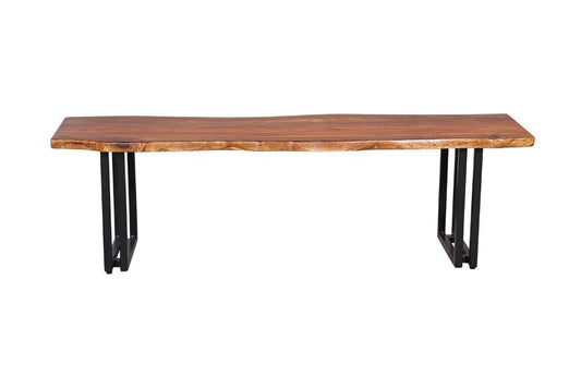 Porter Designs -  Manzanita Live Edge Solid Acacia Wood Dining Bench, Brown - 07-196-13-BN58HW-KIT veiw 2