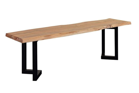 Porter Designs -  Manzanita Live Edge Solid Acacia Wood Dining Bench, Natural - 07-196-13-BN58NV-KIT veiw 1