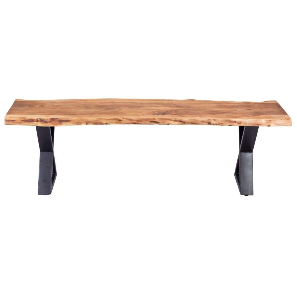 Porter Designs -  Manzanita Live Edge Solid Acacia Wood Dining Bench, Natural - 07-196-13-BN58NX-KIT veiw 2