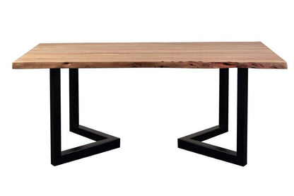 Porter Designs -  Manzanita Live Edge Solid Acacia Wood Dining Table, Natural - 07-196-01-7010V-KIT veiw 2
