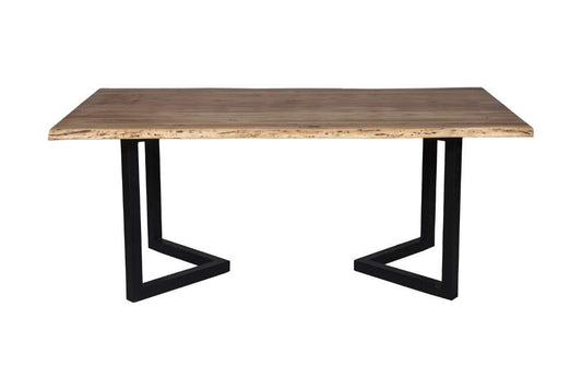 Porter Designs -  Manzanita Live Edge Solid Acacia Wood Dining Table, Natural - 07-196-01-DT82NV-KIT veiw 2