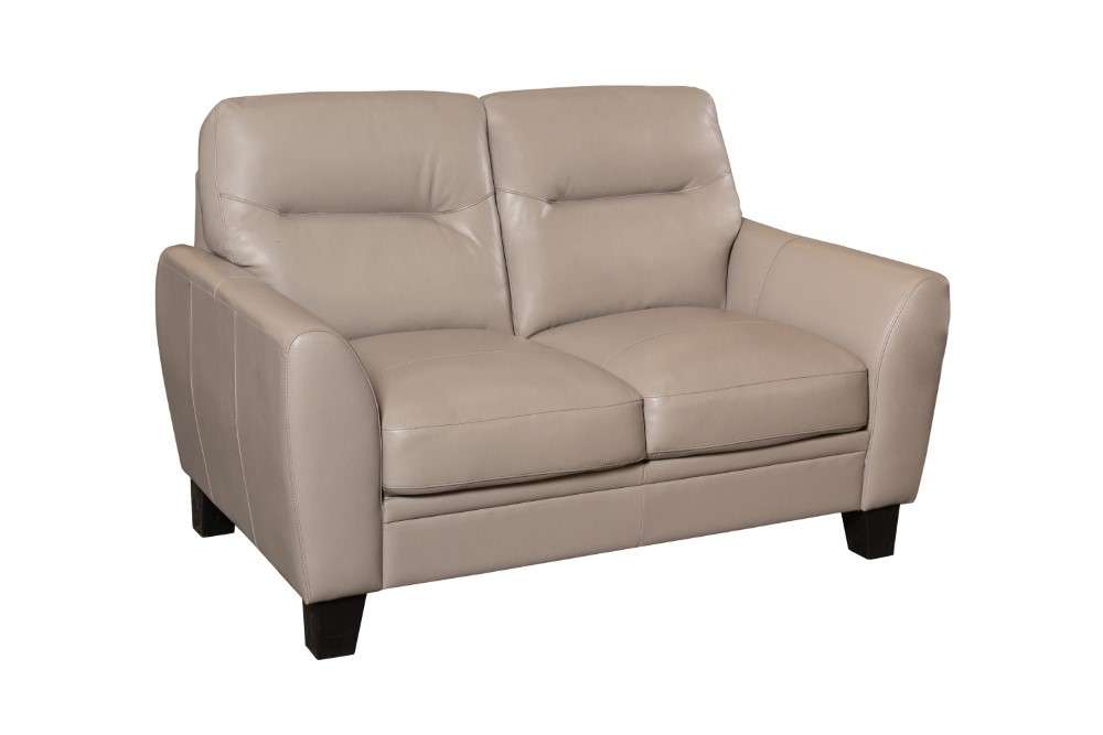 Porter Designs -  Matera Top Quality Leather Loveseat, Cream - 02-189C-02-3617 veiw 1