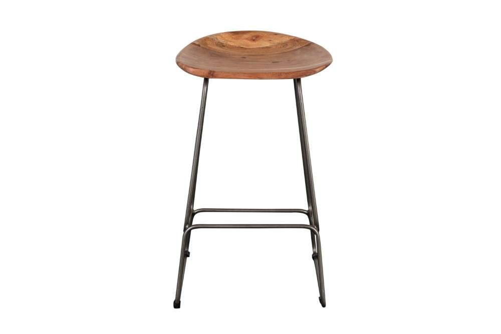 Porter Designs -  Neri Solid Acacia Wood 24in Bar Stool, Brown - 07-192-10-18178B veiw 2