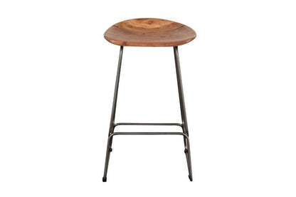 Porter Designs -  Neri Solid Acacia Wood 24in Bar Stool, Brown - 07-192-10-18178B veiw 2