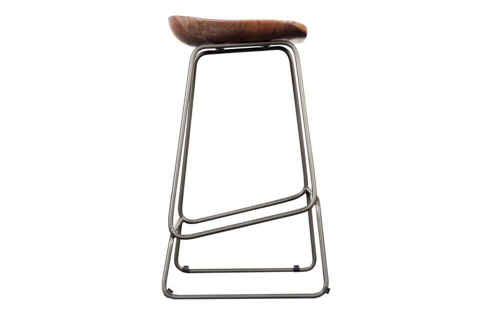 Porter Designs -  Neri Solid Acacia Wood 24in Bar Stool, Brown - 07-192-10-18178B veiw 3
