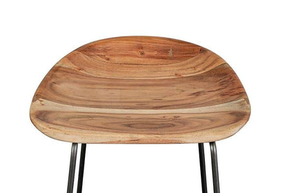 Porter Designs -  Neri Solid Acacia Wood 24in Bar Stool, Brown - 07-192-10-18178B veiw 4
