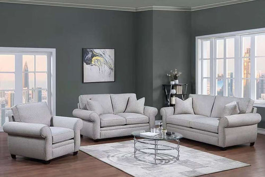 Porter Designs - Oasis Overstuffed Sofa, Cream - 01-207C-01-6327FA veiw 2