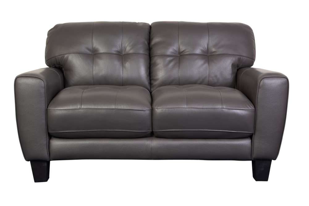 Porter Designs -  Penner Top Grain Leather Loveseat, Gray - 02-189C-02-3078 veiw 2