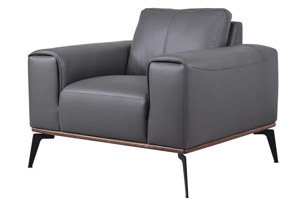 Porter Designs -  Pietro Top Grain Leather Chair, Gray - 02-204C-03-2110 veiw 1