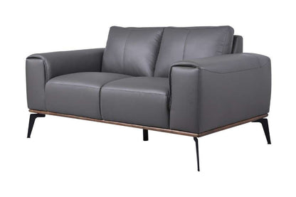 Porter Designs -  Pietro Top Grain Leather Loveseat, Gray - 02-204C-02-2110 veiw 1